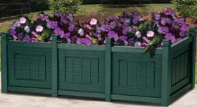 Model 5-PBCT | Recycled Plastic Decorative Panel Triple Planter