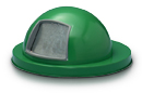 Dome Top Lid Painted Green