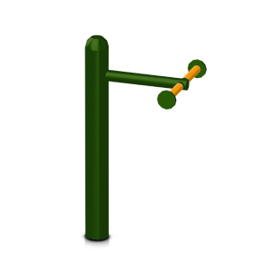 Single Person Wrist Roller | Outdoor Fitness Machine (Forest Green/Yellow)