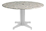 Model 99881002 & Model US624267 | 42" Table Top (Umbrella Hole) with Resin Base 2000 (Tokyo Stone/Bourdeaux)