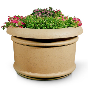 Model A-5 | Large Round Concrete Planter (LSB Sand Tan)