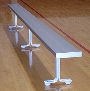 Model ABI12NB-P | 12 Foot Lenght Team Series Indoor Aluminum Player Bench