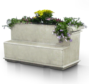 Model ABP | Concrete Planter Bench (LSB Dove Gray)