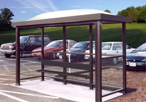 Model ALS510A0D-10BA | Bus Shelter | Dome Top | Open Front (Quaker Bronze)