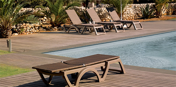Java Stacking Chaise Lounges