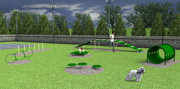 Model BARK-SMAKIT | Small Dog Advanced Course Kit | Dog Park Amenities