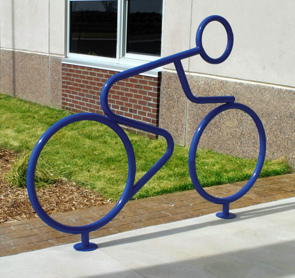 Model BIKEBR-SF | Bike Shaped Bike Rack (Blue)