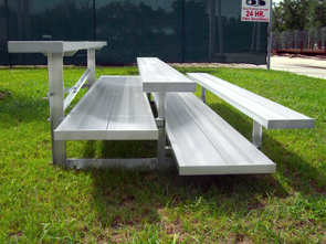 Model BNR-127 | 3 Row Quality Bleacher with Double Footboards