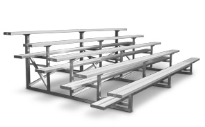 Model BNR-222 | Quality 5 Row Bleacher | Single Footboards