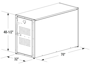 Bike Locker Single | Quick Dimensions