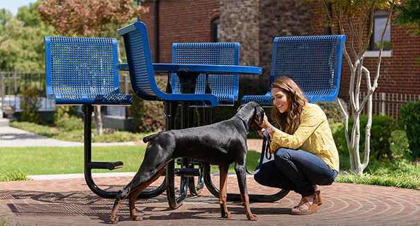 Bistro Series Steel Tables with Perforated Pattern