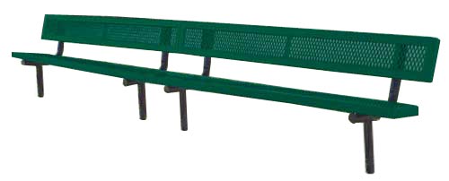 Model R15WB-I | 15' Thermoplastic Players Benches (Green/Black)