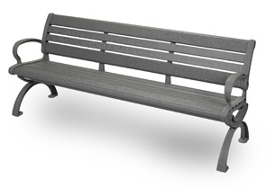 Model CBPB-6A1B-GYC | Aluminum Park Bench