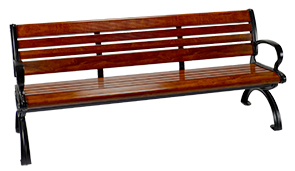 Model CBPB-6A1B-WG | Aluminum Park Bench