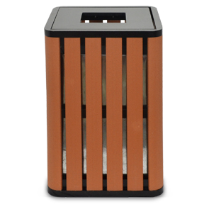 Model CBTP191929 | Square Plastic Slat Trash Receptacle