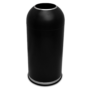 Model CBTR-15DT-BK | Open Dome Top Trash Receptacle