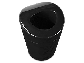 Model CBTR-32OT-BK | Oval Open Top Trash Receptacle