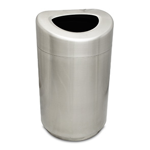 Model CBTR-32OT-SS | Oval Open Top Trash Receptacle