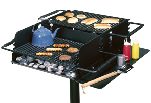 Model CC-2436 | CHAR-WOOD® Campstove Park Grill with Adjustable Dual Flip-Back Grate