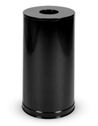 Model CC16EBK | Black Powder-Coated Steel Trash Receptacle with Top Disposal Opening