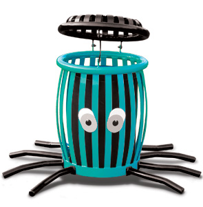 Model CCO34 | Creature Can Octopus Trash Receptacle (Teal/Black)