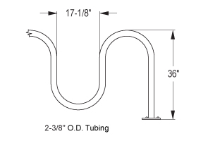 Quick Dimensions for Challenger Plus Bike Rack