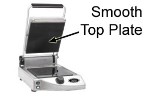 Model CPG-10F | Single Grill with Smooth Top and Bottom Plates