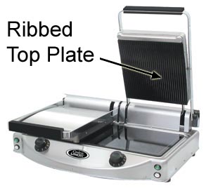 Model CPG-20 | Double Grill with Ribbed Top and Smooth Bottom Plate