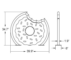 Donut Bike Rack | Quick Dimensions