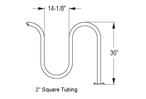 Quick Dimensions for Capitol Square Bike Rack