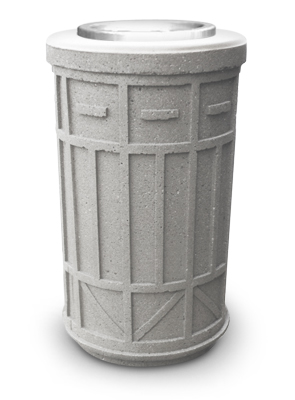 Model CSR-COL | Colonial Series Concrete Cigarette Receptacle (Dove Gray | LSB Finish)