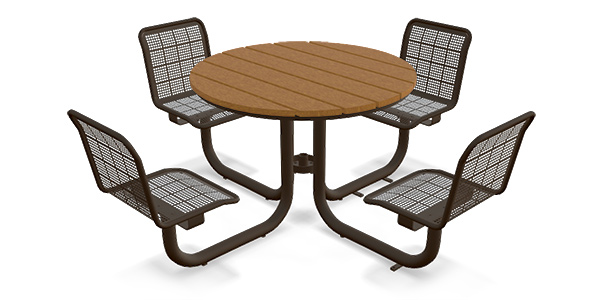 State Street Recycled Plastic Courtyard Table