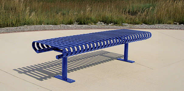 Carnival Series Backless Benches with Vertical Straps