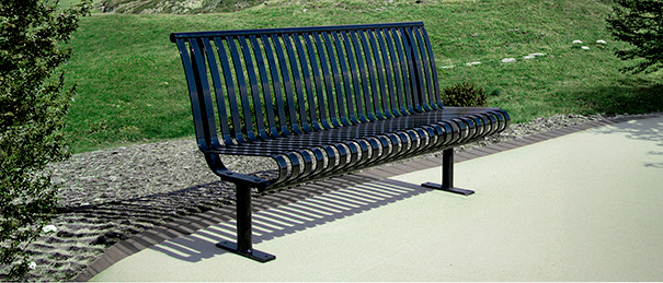 Carnival Series Park Benches with Vertical Straps