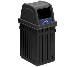 Model DC-72740199 | ArchTec Parkview Landfill or Recycling Single Receptacle