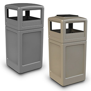 Model DC-73290399 | Square Waste Container w/Dome Lid (Gray) | Model DC-73300299 | Square Waste Container w/Ashtray Dome Lid (Sand Garnite Beige)