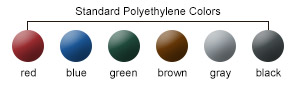 Standard Polyethylene Color Options