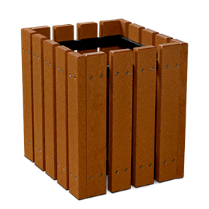Model EMP | Square Recycled Plastic Planter (Cedar)