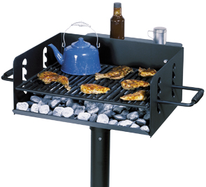 Universal Access Camp Stove Grill with Optional Utility Shelf