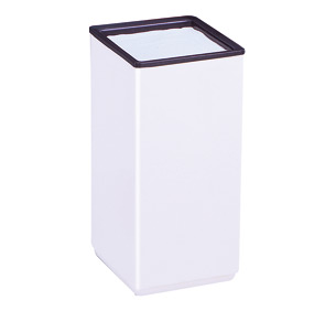 Contemporary Square Fiberglass Ash Urn (White)