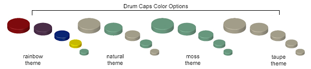 Drum Caps Color Options