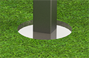 Steel Post | In-ground Mount Detail