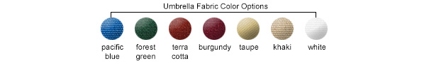 Umbrella Fabric Color Options
