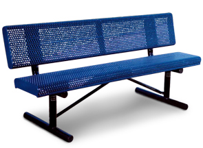 Model HR6WB-P | Innovated Rolled Style | Thermoplastic Park Benches (Mystic/Black)
