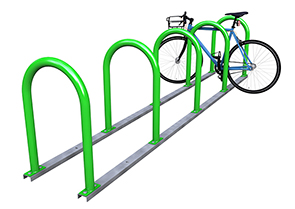 Model HRHD-B6RAIL-EPX | Heavy Duty Hoop Racks on Rail Mount