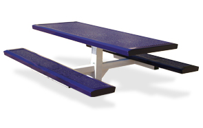 Model HSL6-I | Rectangular Outdoor Table | Punched Comfort Style (Purple/White)