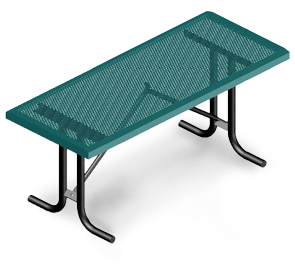 Model HTSL8-P | Rectangular Portable Tables | Punched Comfort Style (Green/Black)