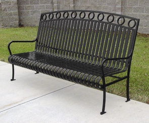 Model ISUB72 | Steel Powder-Coated Bench (Black)