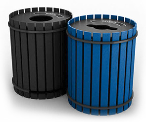 Infinity Series Flat Top Waste Bins