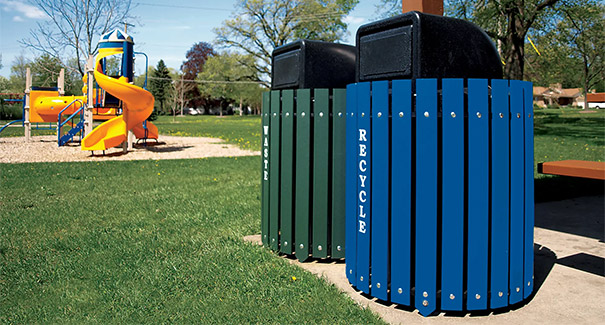 Infinity Series with Molded Lid Waste Bins